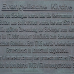 Info-Tafel am Kircheneingang